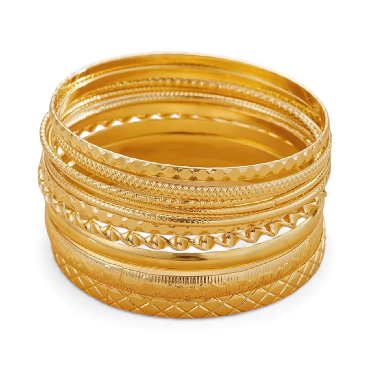 The “Lovely Girl” Bangle Set - 14k Gold Plated