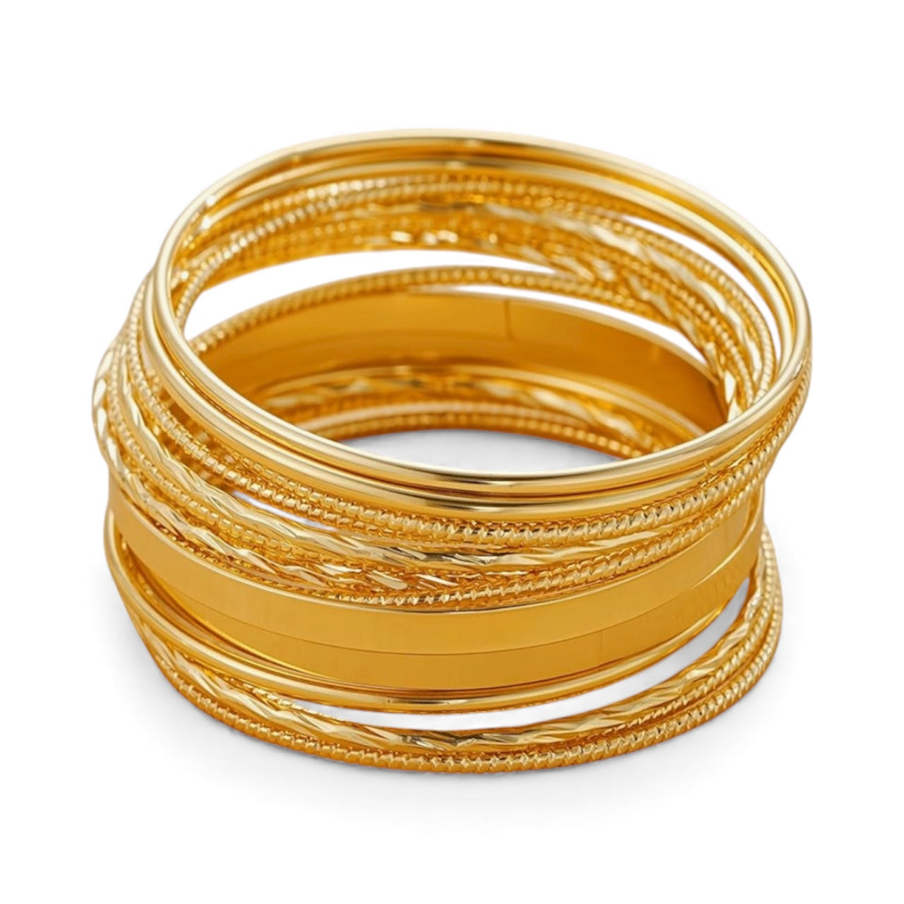 The “Lovely Girl” Bangle Set - 14k Gold Plated