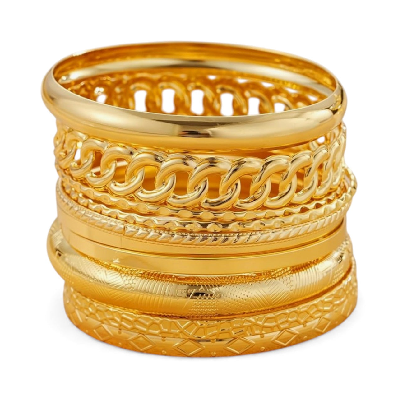 The “Lovely Girl” Bangle Set - 14k Gold Plated